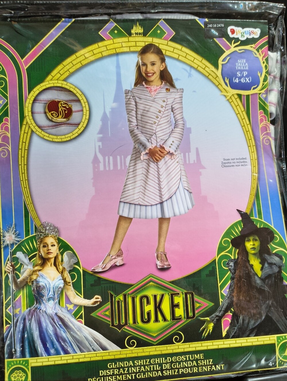 Wicked Glinda Shiz Child Costume Size Small (4-6x)